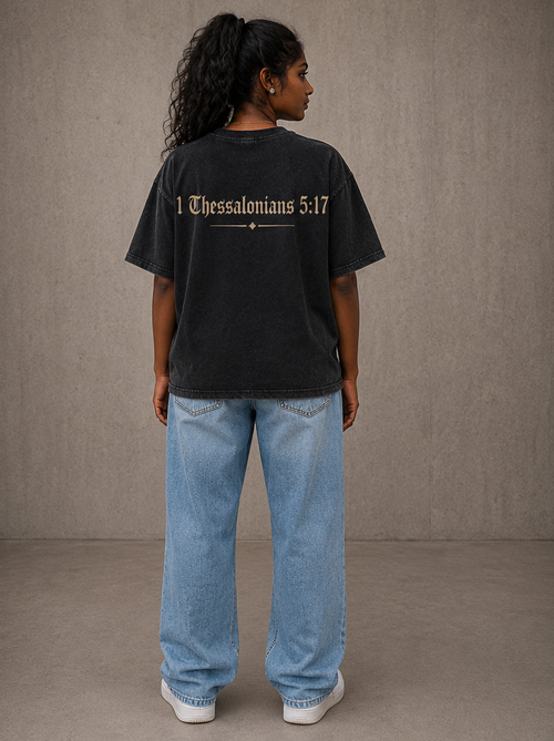 Black Vintage Verse Tee